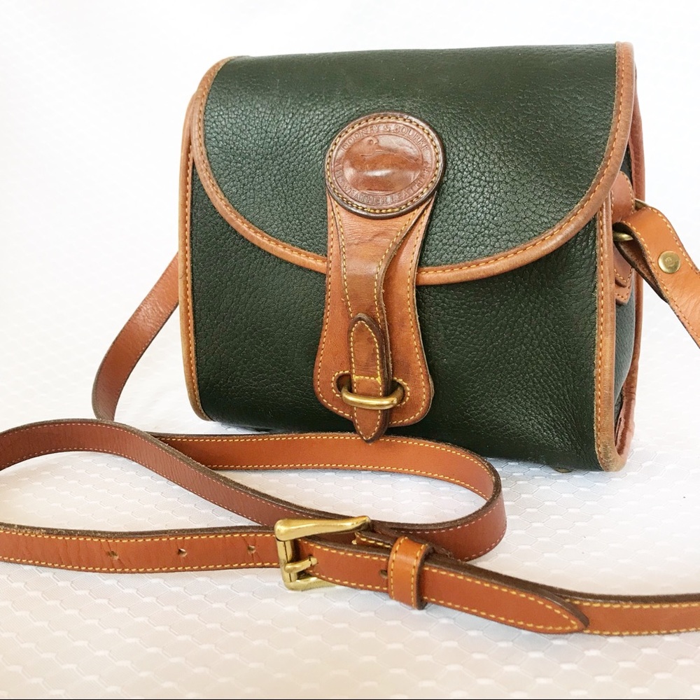 Vintage Dooney & Bourke Hunter Green Crossbody